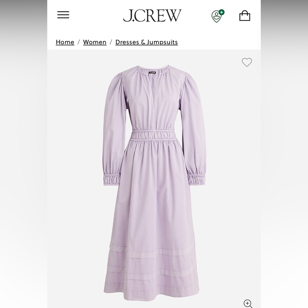 J. Crew Light Purple Long Sleeve Dress